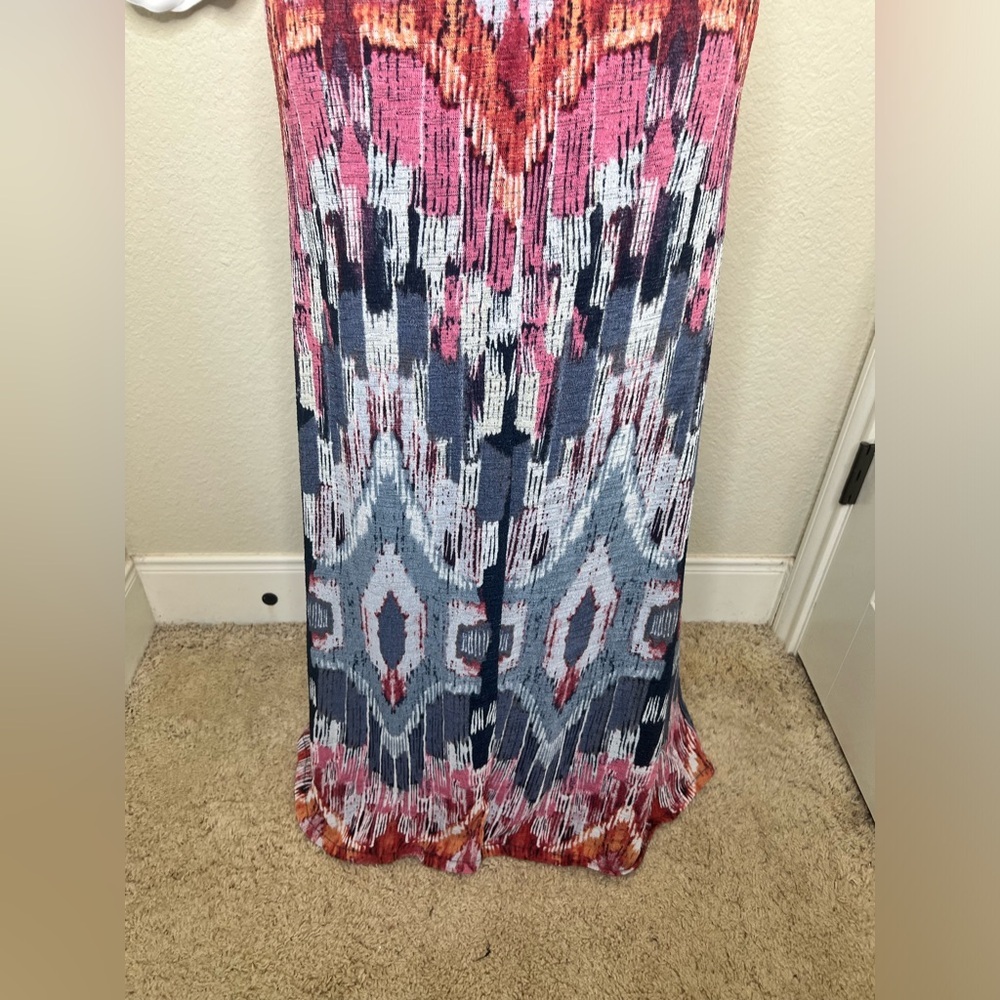 Anthropologie Vanessa Virginia Ikat Textured Pleated Maxi Skirt L - Picture 12 of 16